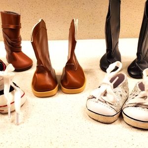 18 inch doll boots and sneakers
